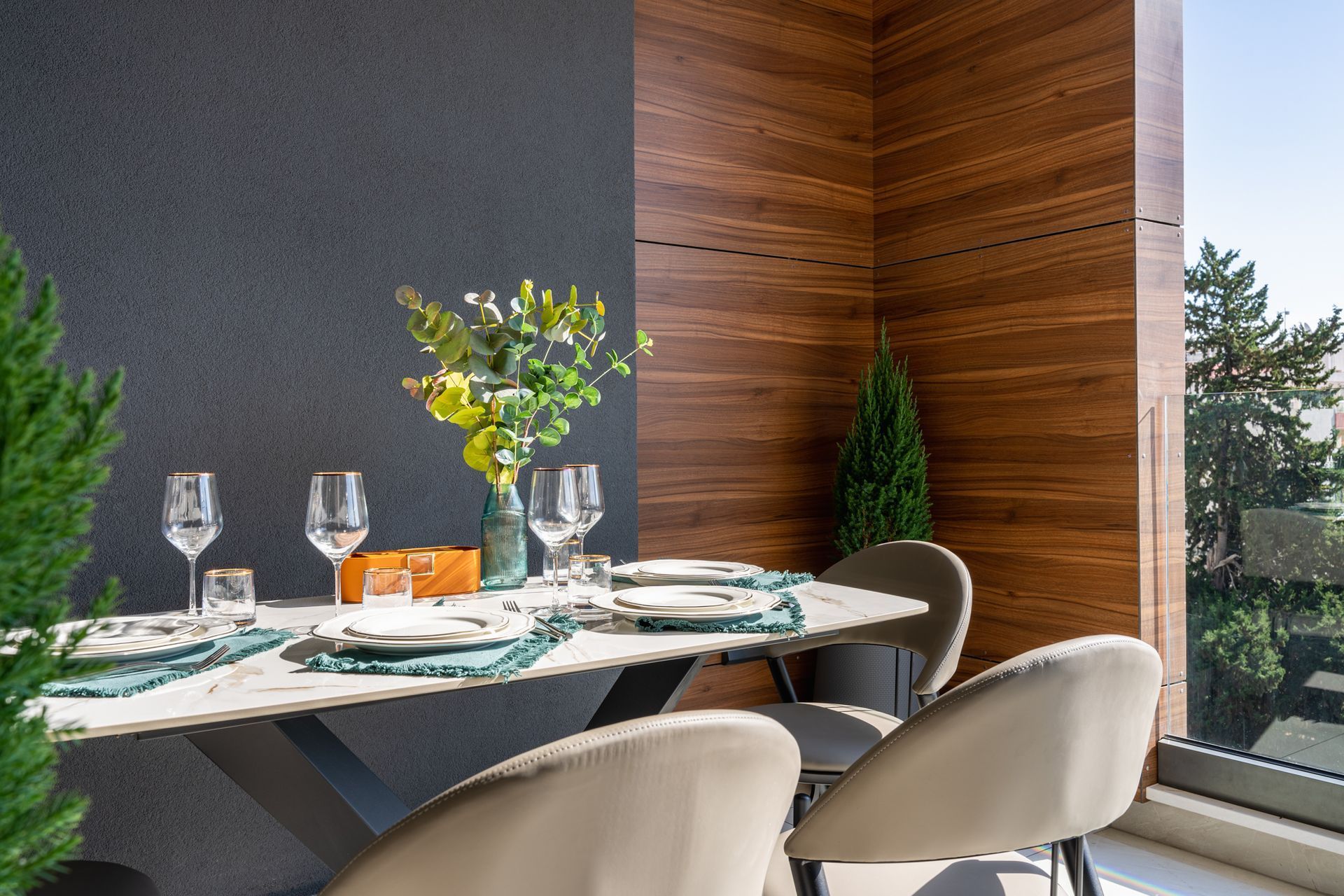 Outdoor dining area